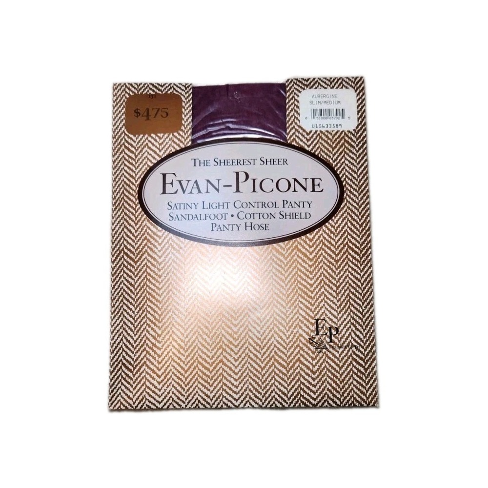 Vtgβ EVAN-PICONE Sheer Panty Hose Aubergine Purple Slim Medium Coquette NEW